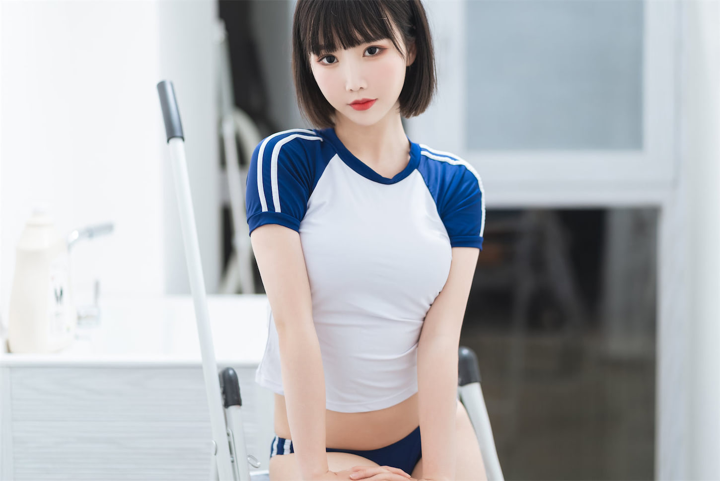 面饼仙儿白丝体操服24图插图1