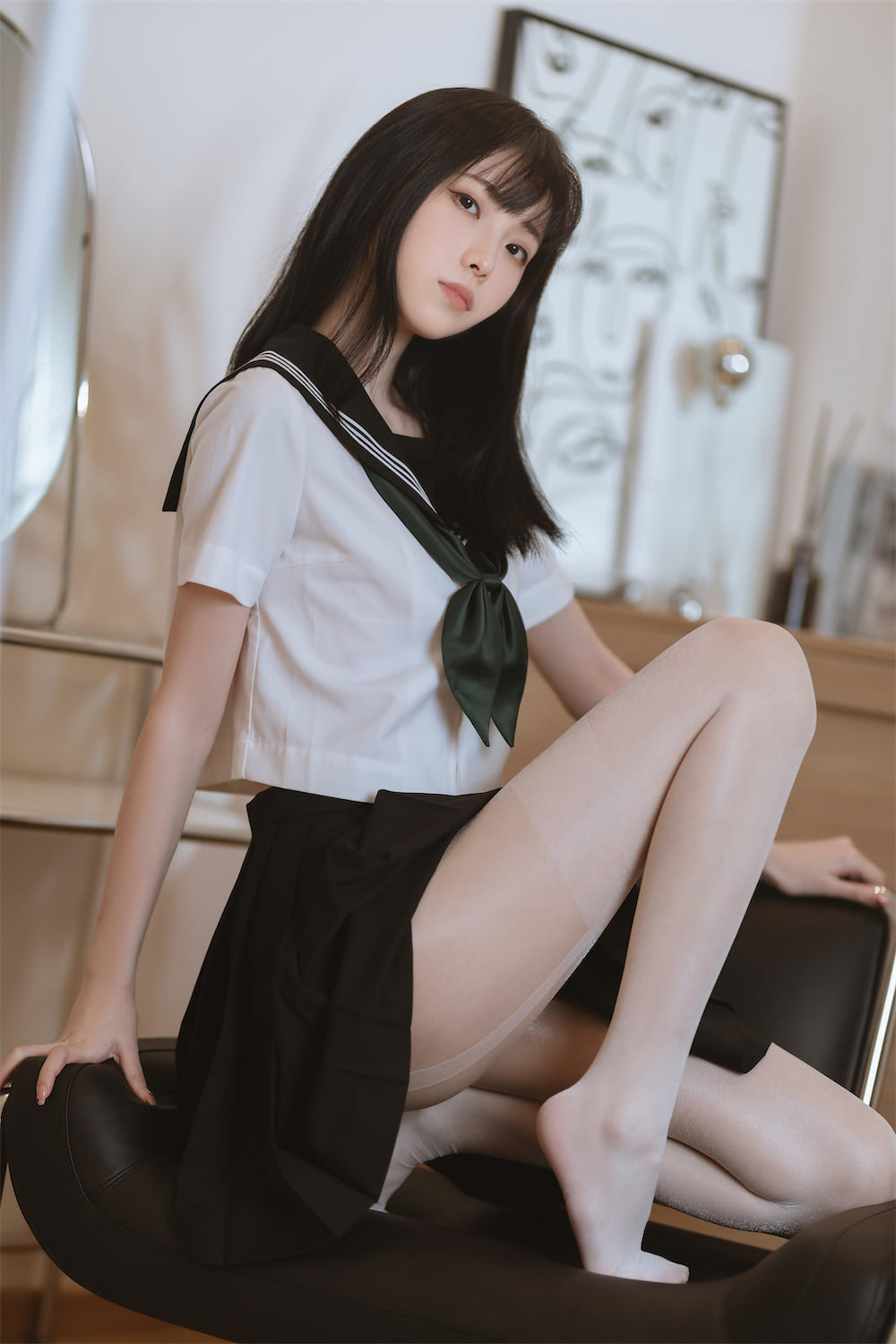 许岚LAN白丝水手服40图插图2